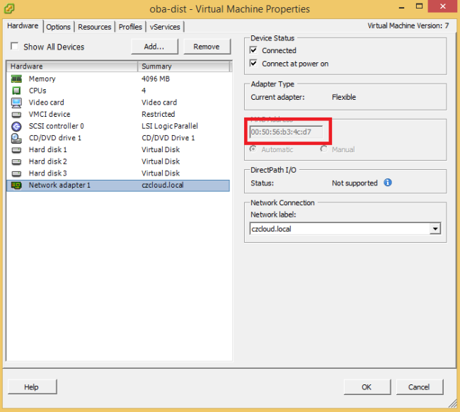 device eth0 has different mac address than expected ignoring